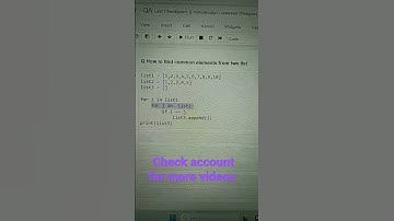2.18 Find common elements from two list