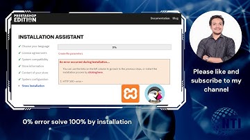 create file parameters an error occurred during installation 0% & HTTP 500 error #xampp #prestashop