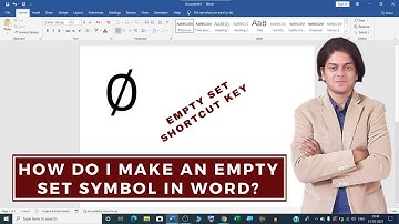 How to make empty set symbol in ms word | How do I make an empty set symbol in Word?