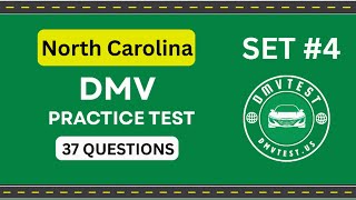 North Carolina DMV Practice Test 2025 | 37 REAL TEST QUESTIONS SET #4 | DMV Driving Test | DMV Test