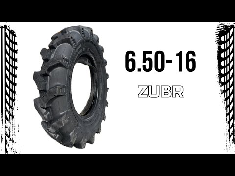 Покришка шина резина для мінітрактора 6.50-16 фірми ZUBR, видео 1