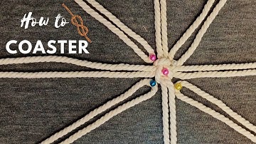 DIY Macrame : Creating a Round Coaster with a Square Knot 🤔 | aryamacrame1♥️