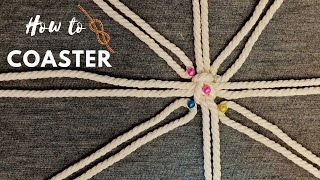DIY Macrame : Creating a Round Coaster with a Square Knot 🤔 | aryamacrame1♥️