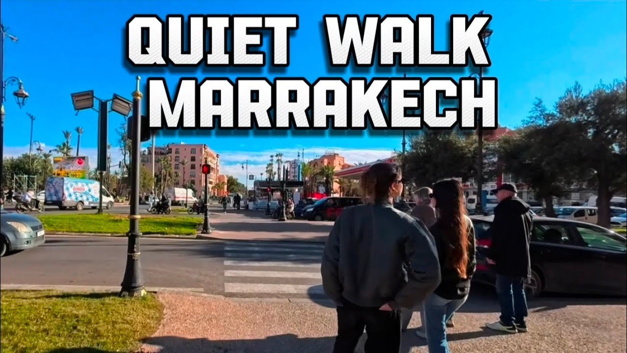 Quiet Walk Through Marrakech | Natural Street Sounds (4K POV)