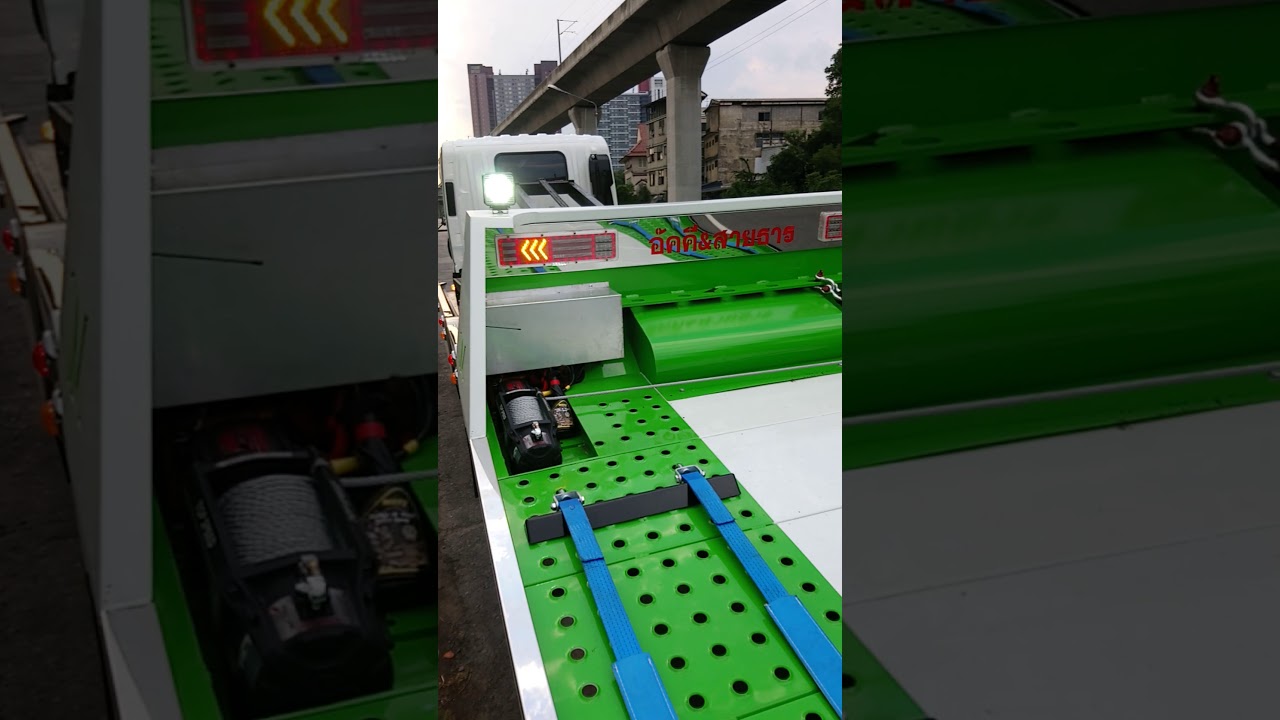 รถสไลด์​แบบระบบไฟฟ้า​ ไต่โซ่​ ถาดกองพื้น​