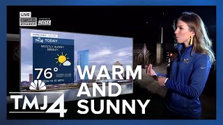 Sunny and warm weather continues Tuesday with temps in the 70s