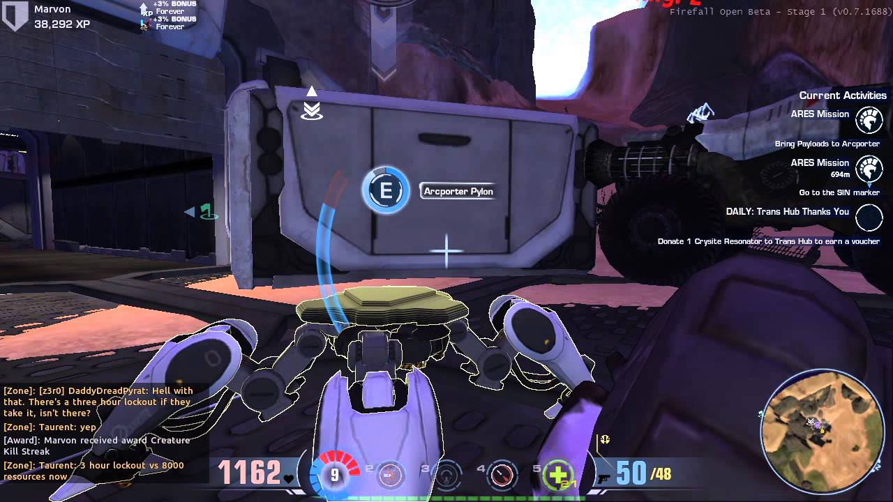 Firefall (Beta) - 08/07/13 - Raider Collect (Diff 2) Solo Dreadnaught