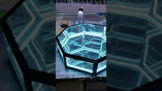 Polygonal Abyssal Mirror | Custom LED Infinity Mirror Panels for Events & Decor #yusunsmart