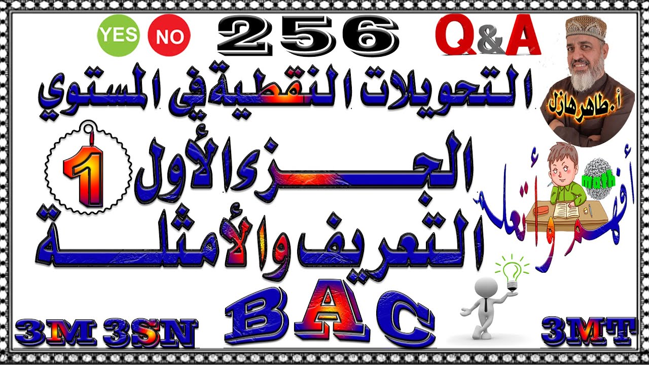 التحويلات النقطية في المستوي ( الجزء الأول) : التعريف والأمثلة