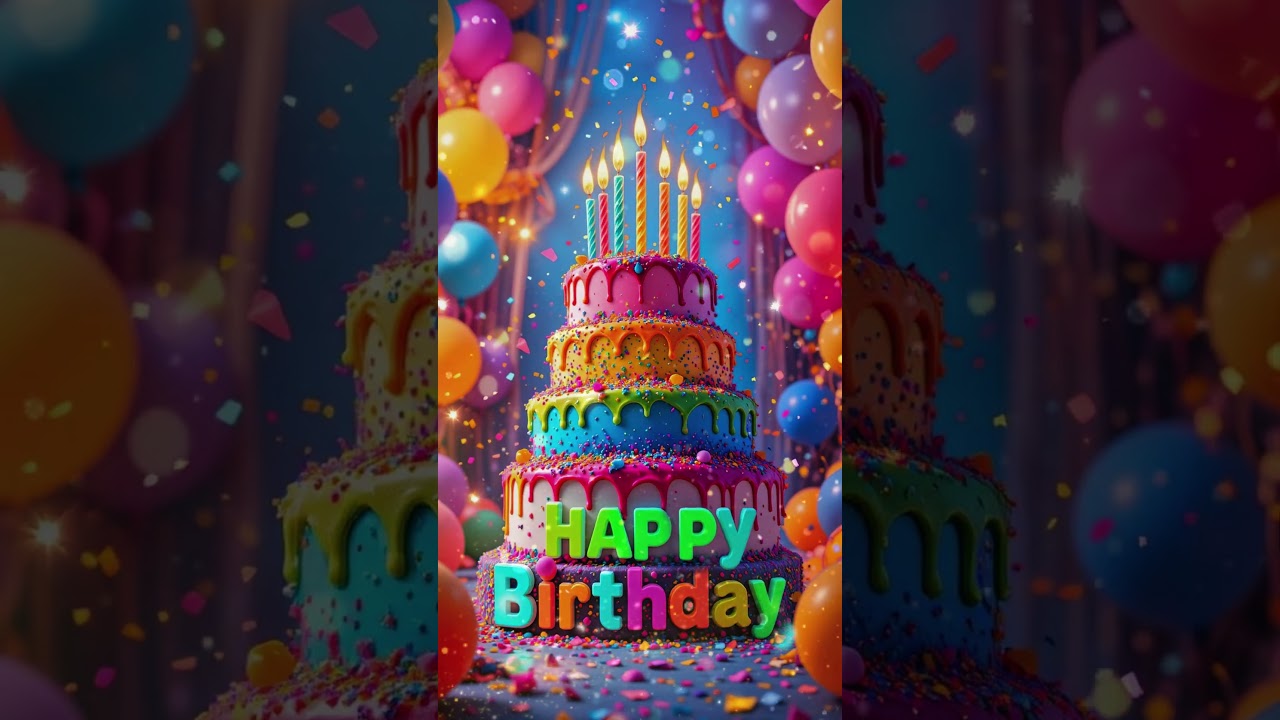 Rainbow Birthday Cake Celebration | Colorful & Festive Birthday Party Magic!