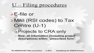 U – Filing procedures