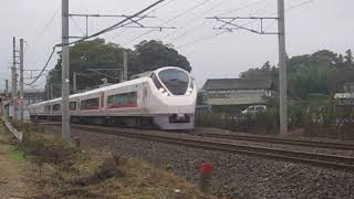 E657系K8編成「福が満開、福のしま。2017」ラッピング 2055M 特急 ときわ55号 勝田 行 友部~内原 通過 2017.10.21