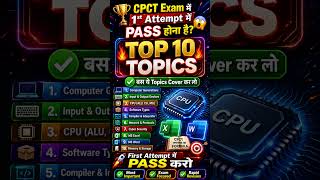 CPCT Exam 2026 😱 First Attempt में PASS होने के लिए बस ये 10 Topics पढ़ लो 🔥 #cpct2026 #studyviva