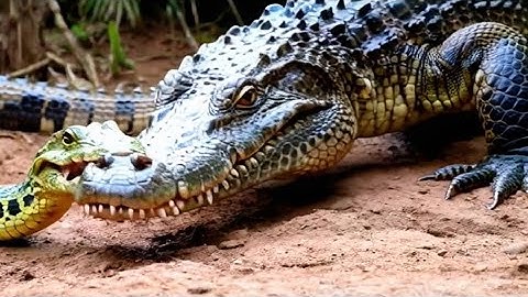 Python vs Crocodile: A Battle for Survival#ai#GPT#sora#openai#story#animal