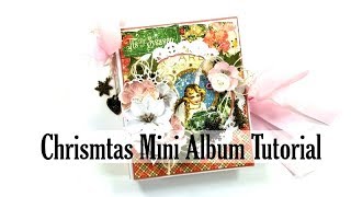 Day 1 12 Days of Christmas in July 2019 Vintage Mini Album Polly's Paper Studio Graphic 45 Tutorial