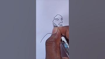 gezicht Eén lijn tekening #shorts