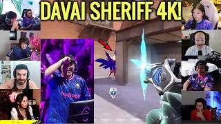 Valorant Streamers/Pros React to PRX D4v41 Crazy Insane Sheriff 4k Vs NS in Masters Santiago