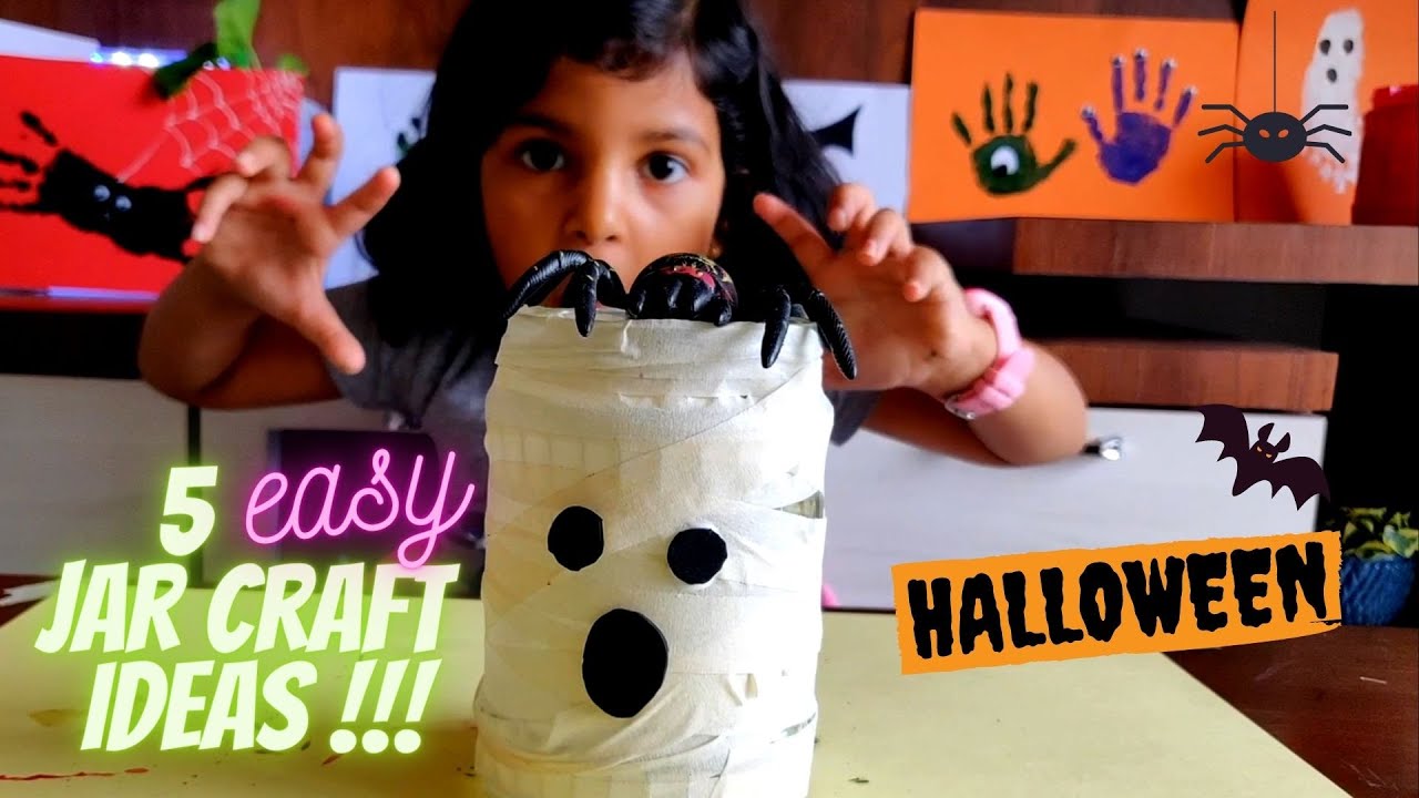 Halloween Jam Jar Crafts Halloween crafts for kids Halloween DIY