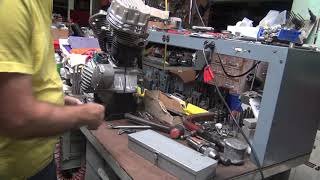 #148 1952 panhead rust bucket tuning kick start linkert carb repair FL harley bobber tatro machine