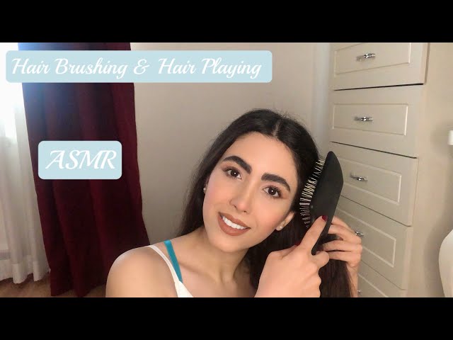 ASMR | Relaxing Hair Play For Sleep (Brushing & Hair Play & Whispering & Oil Treatment)