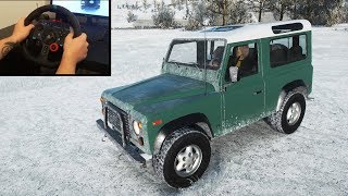 1997 Land Rover Defender 90 - Forza Horizon 4 | Logitech G29 Gameplay screenshot 1
