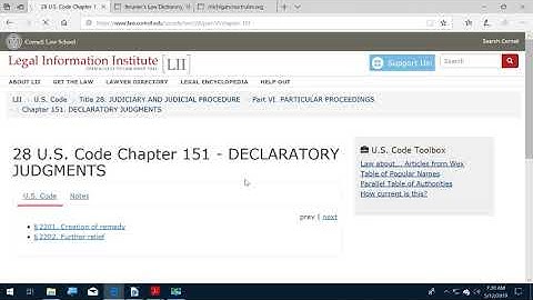 I DECLARE -- FOR DECLARATORY JUDGMENT