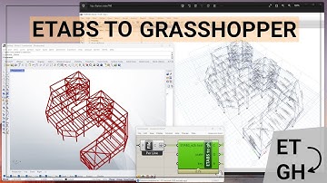 ETABS to Grasshopper. Simple method for model import in grasshopper or Rhino.