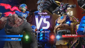Marvel Vs. Capcom: Infinite - Arcade Mode w/ Mega Man X & Nemesis (Sigma Boss at the End!)