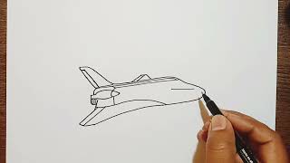 How to draw space shuttle