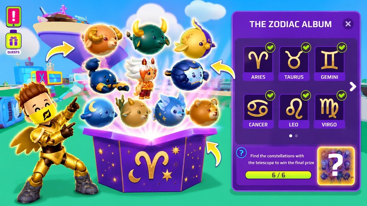 ✓UNLOCKED 6/6 ZODIAC SIGN + PETS REWARD 🥳FREE 🌌 || PETS REWARD