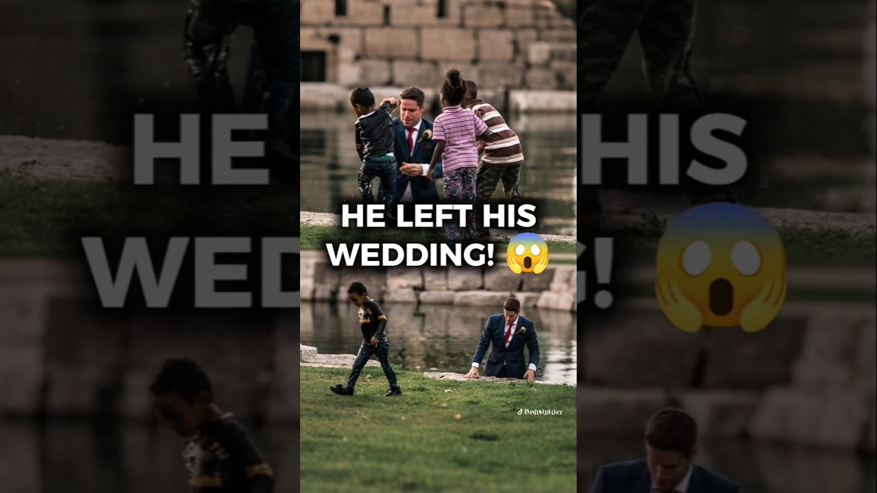 He Left His Wedding to Save a Kids… Then a Cameraman Captured THIS 😳❤️ #Shorts #Rescue #Inspiring