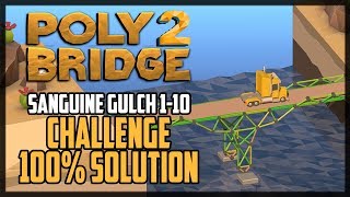 Poly Bridge 2 Level 4-10 Drawbridge in Disguise Challenge Solution