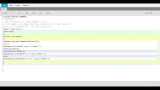 Blue Java : wap to check the number is Buzz number or not