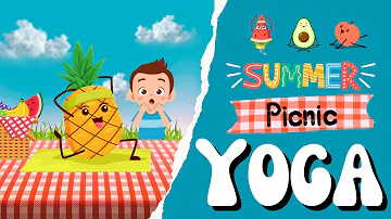 🍉 Summer Picnic Yoga 🧘‍♀️| Calming Yoga for Kids | Kids Yoga | Summer Brian Break | Summer Yoga 🌞