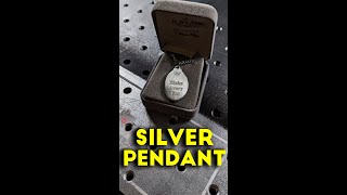 How to Engrave Sterling Silver Pendants on the Fiber Laser! #shorts