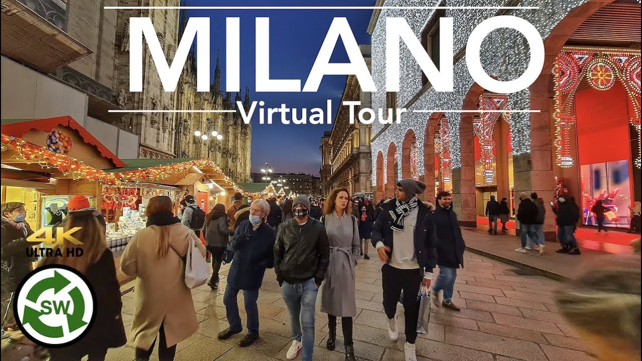 Milan, Italy Things To Do: Christmas Market Walking Tour 2021 (4K UHD)