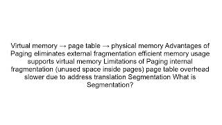 Paging vs Segmentation Explained | Memory Management Made Simple