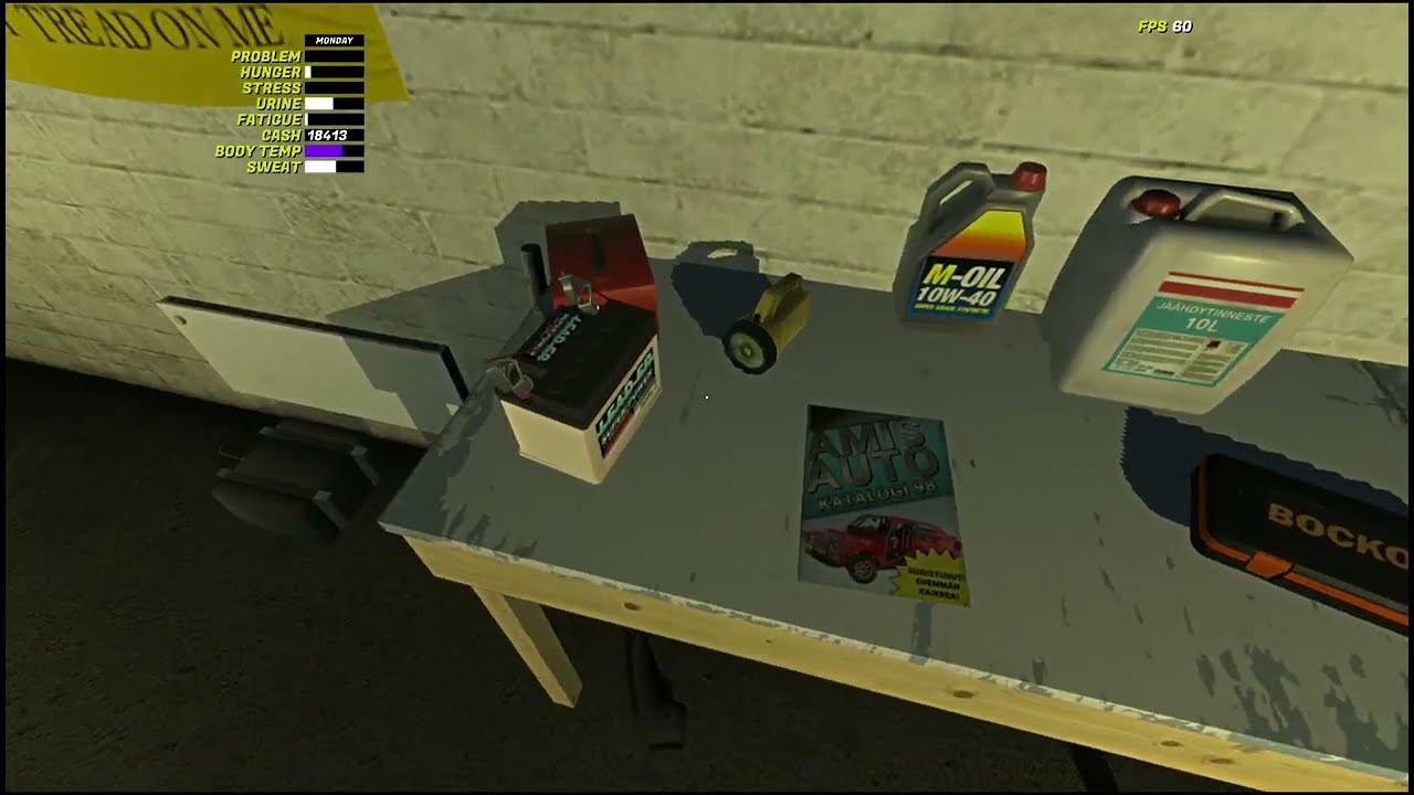 My Winter Car scrap run and firewood chopping