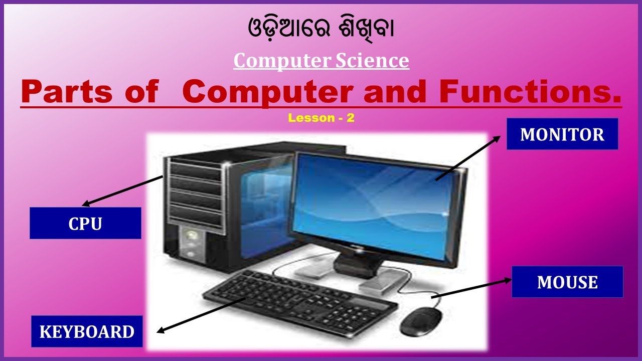 Parts of computer and function in Odia||Computer Science||Lesson-2 ...