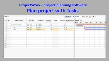 Create a project schedule with all required tasks and dependencies