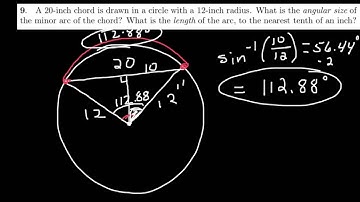 Finding arc length on a circle.