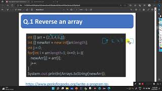 Reverse an Array || Q1 Love Babbar Dsa Sheet