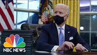 Biden Takes Immediate Action On First 100 Days Agenda | NBC Nightly News