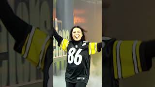 Ming-Na Wen led the Terrible Towel Twirl in 2023