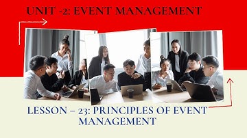 L23 Principles of Event Management