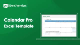 Master Your Scheduling With Excel - Calendar Pro Excel Template
