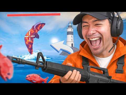 this FISHING GAME is SO FUNNY !! 😂🎣 (How to fish)