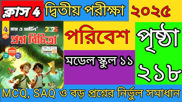 Class 4 poribesh 2nd unit test 2025.Prosnobichitra class 4 Poribes