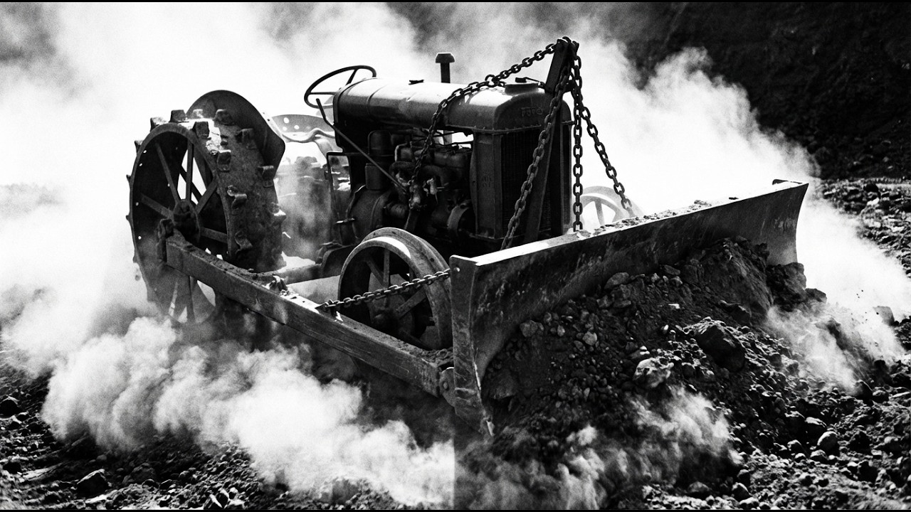 Before Hydraulics: The First Bulldozer Blade Ever Built (1923) - YouTube