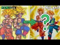 Drawing Goku and Bardock Warriors Transcending Time | Redraw fan's Drawing